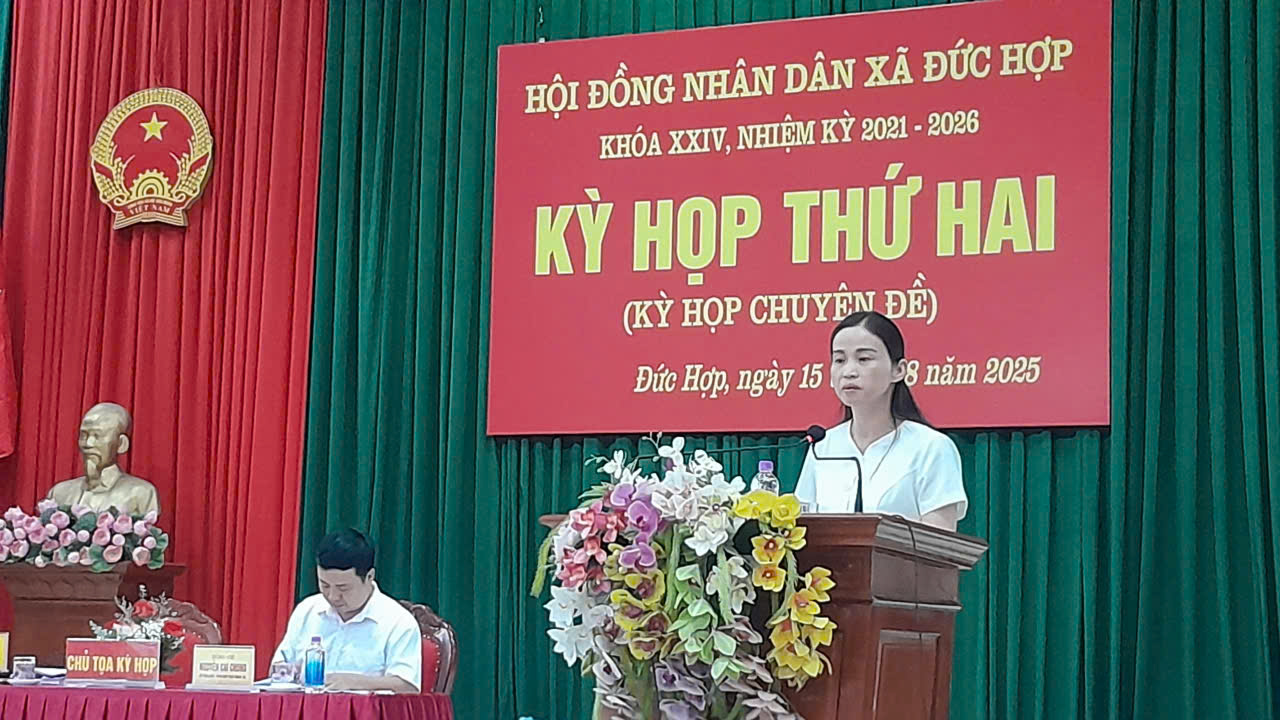 HĐND xã Đức Hợp tổ chức kỳ họp thứ Hai (kỳ họp chuyên đề)
