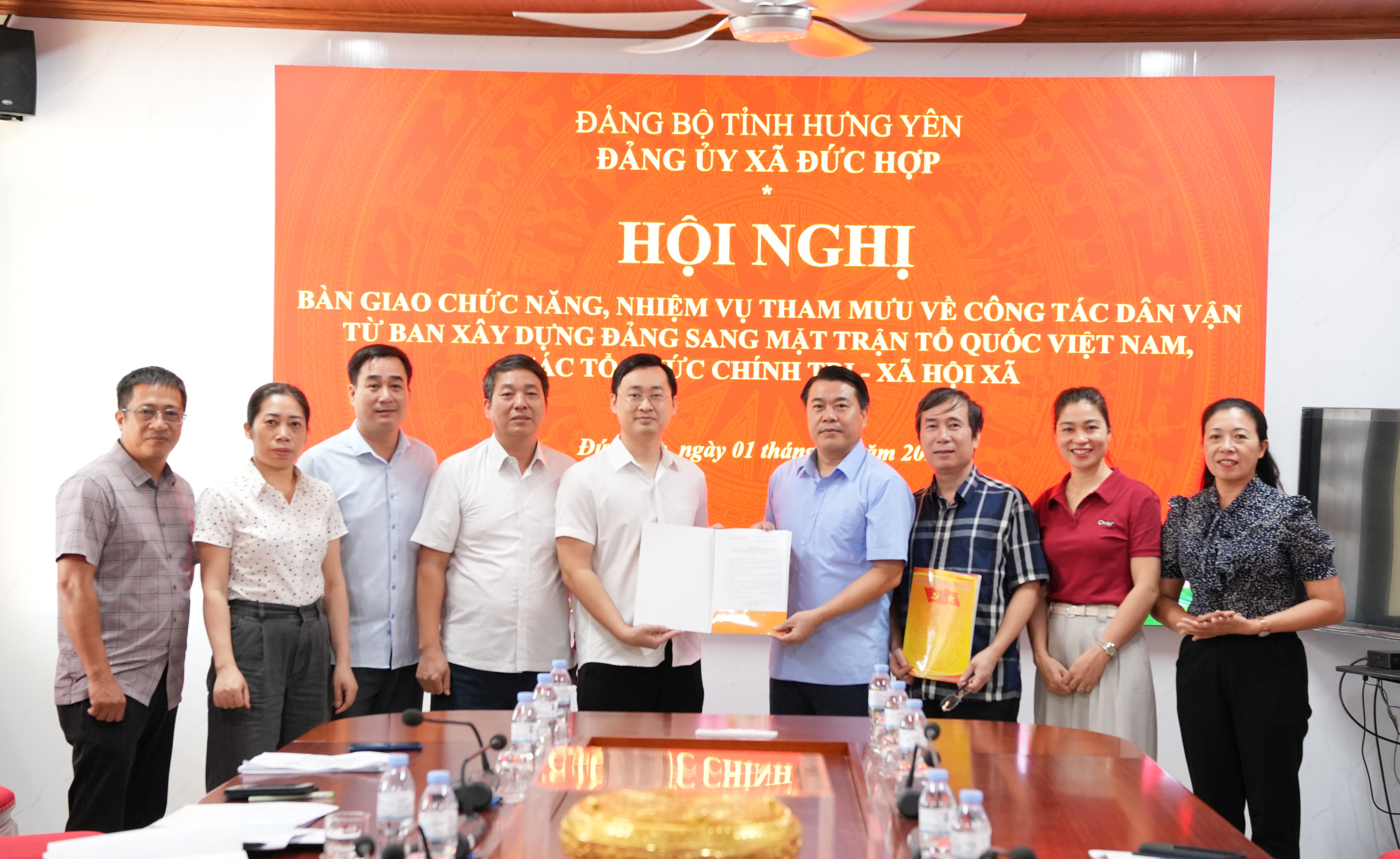Đức Hợp bàn giao nhiệm vụ tham mưu về công tác dân vận