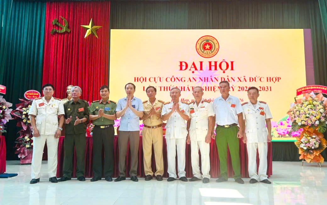 xã Đức Hợp tổ chức Đại hội thành lập Hội Cựu Công an nhân dân (CAND) xã Đức Hợp nhiệm kỳ 2026 - 2031.