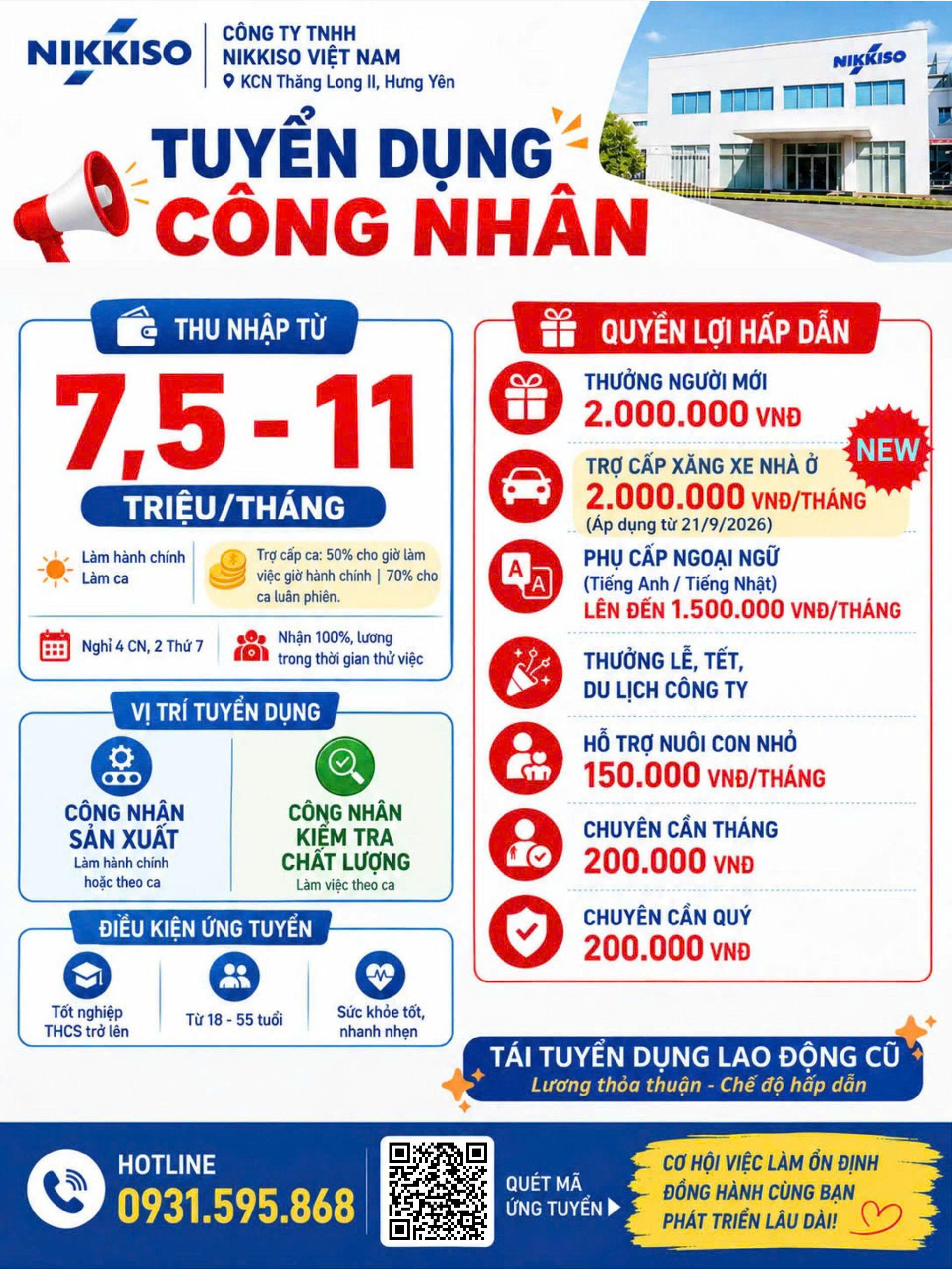 CÔNG TY TNHH NIKKISO VIỆT NAM TUYỂN DỤNG