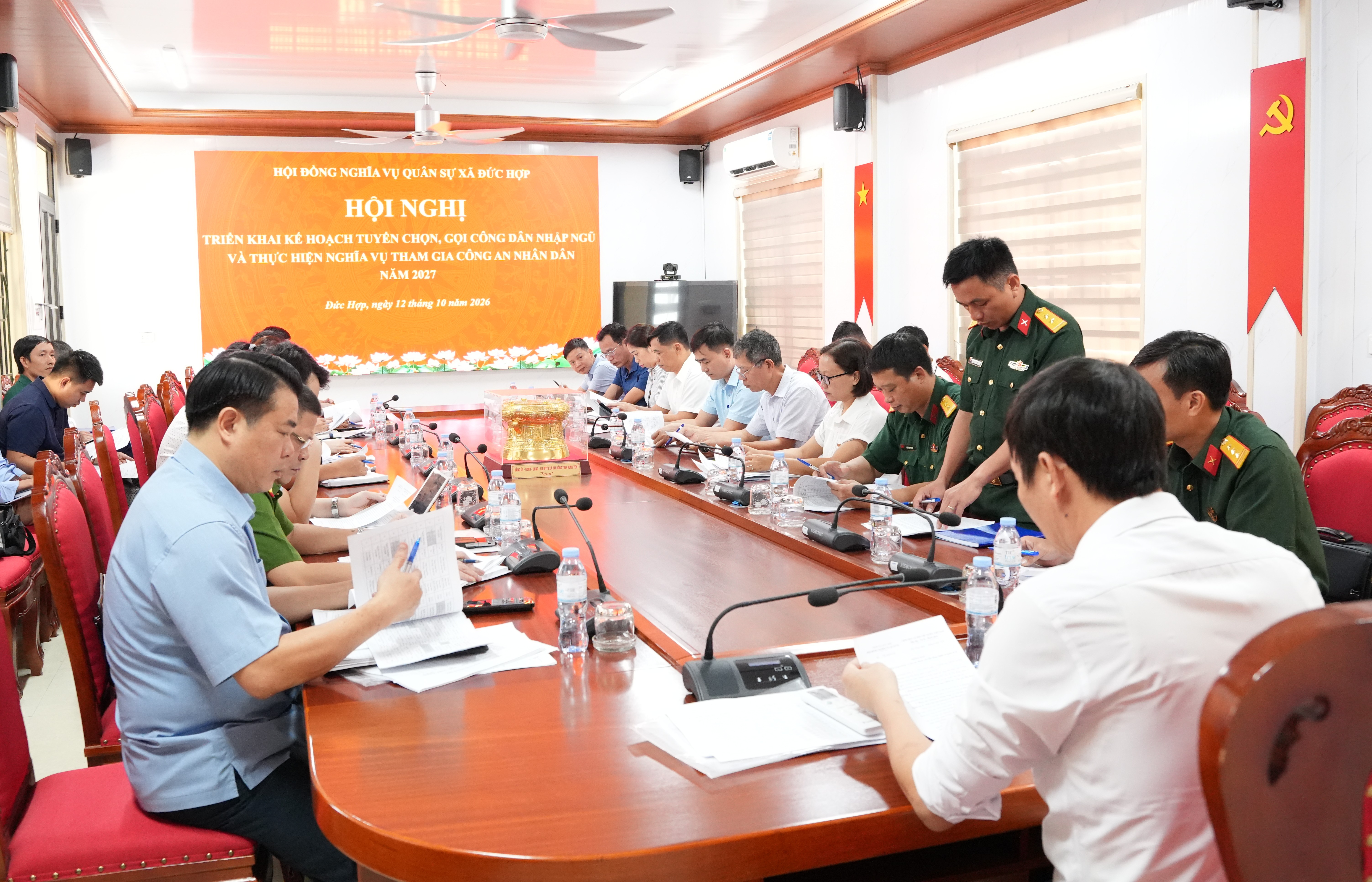 Hội Đồng nghĩa vụ Quân sự xã triển khai kế hoạch tuyển chọn, gọi công dân nhập ngũ và thực hiện nghĩa vụ tham gia Công an nhân dân năm 2027.