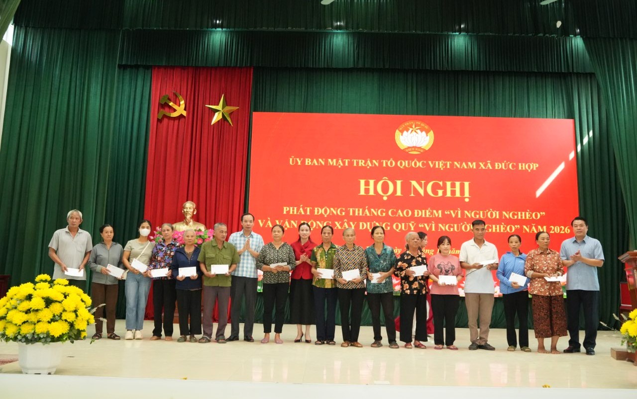 Xã Đức Hợp phát động Tháng cao điểm “Vì người nghèo” năm 2026.